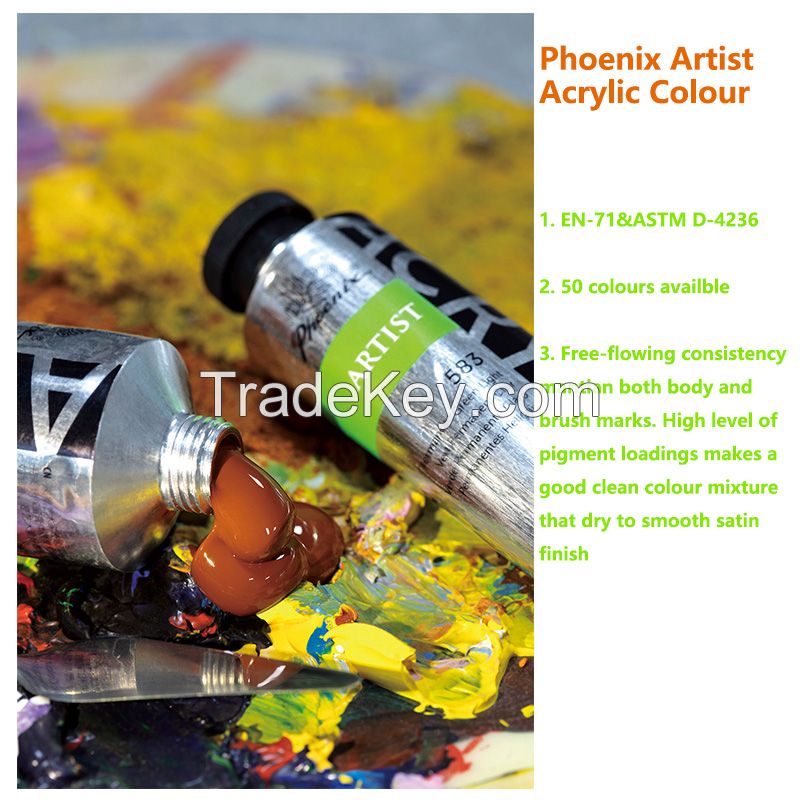 Phoenix Acrylic Paint Colors 250/500 Ml Plastic Bottles Bulk