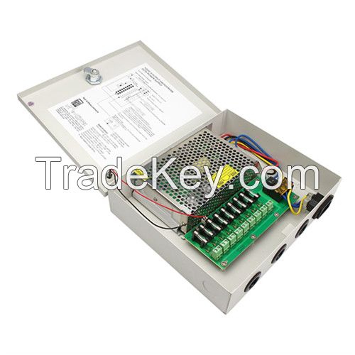 12V10A cctv power supply distribution box