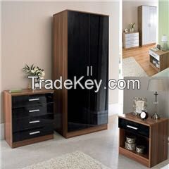 modern bedroom wooden wardrobe with mirror in high quality low price