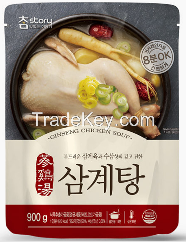 Korean food in pouch packaging