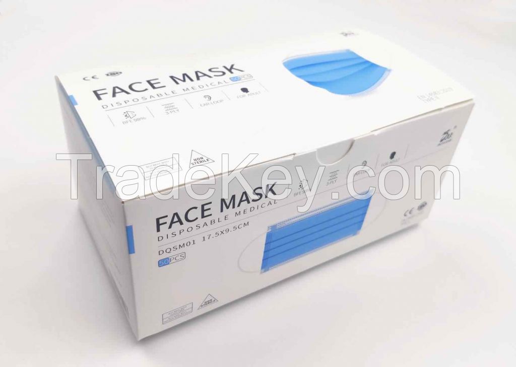 Amazon Best Selling Chinese Products Wholesale 3 Ply Non Medical Face Mask Suppliers With Earloop