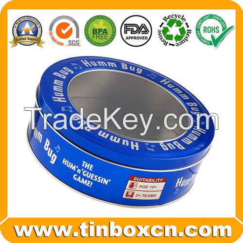 PVC Tin, Transparent Tin Box, Tin Can with Trasparent Body
