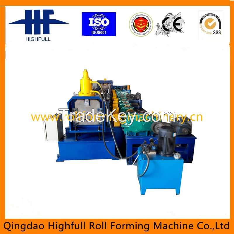 rain gutter cold roll forming machine, galvanized steel gutter roll forming machine