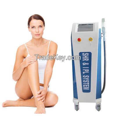 Double Handles IPL OPT SHR Permanent Hair Removal Machine for Salon