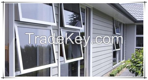 Double glazed glass aluminium frame top hung window