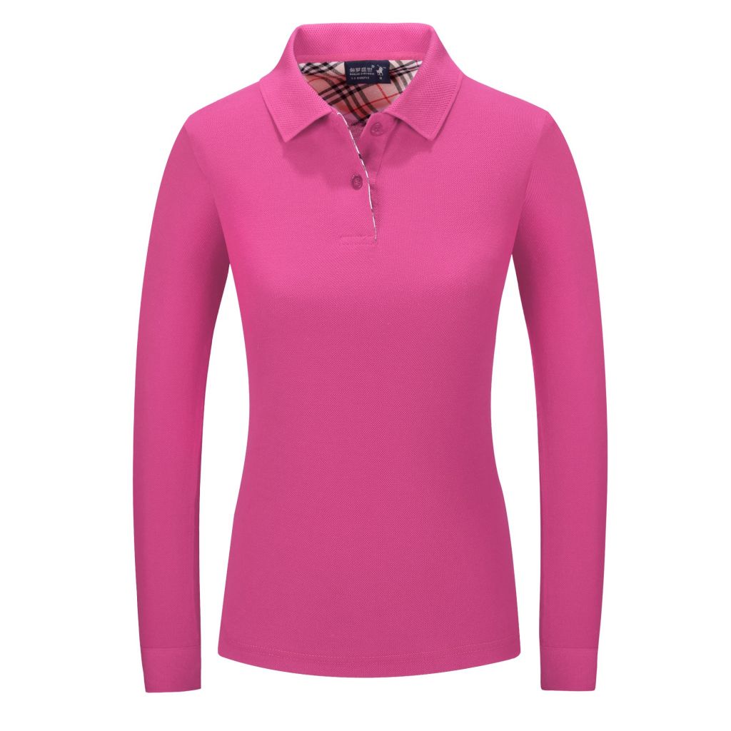 wholesale high quality long sleeve womens polo t-shirt for business wear