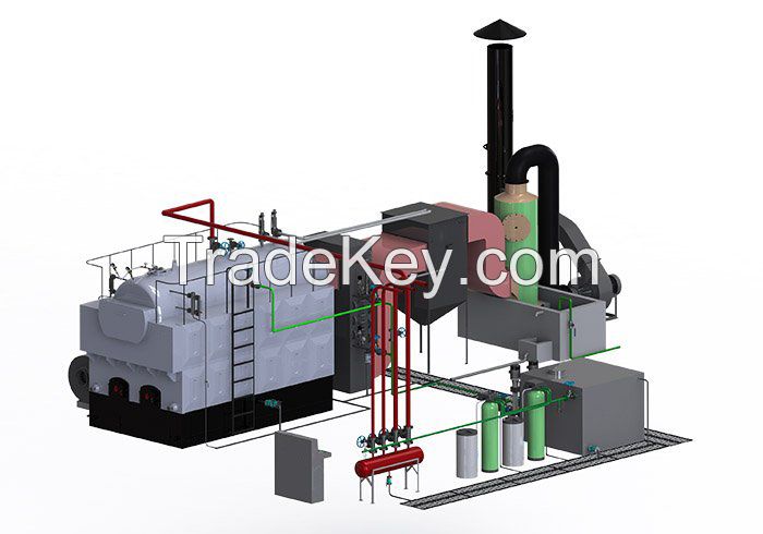 Industrial Horizontal Coal Biomass Wood Fired Steam Boiler for Rice Mill Machine