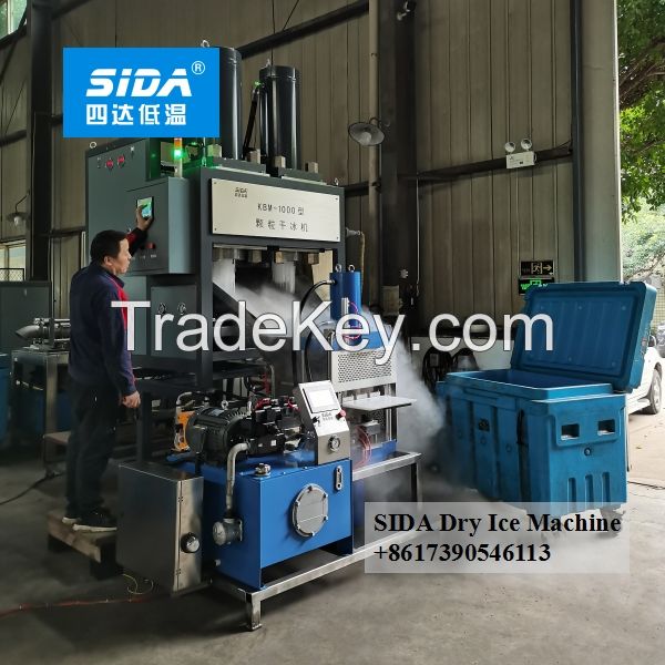 Sida brand large dry ice pellet block making machine 500-1000kg/h