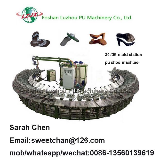 PU shoe soles making machine, pu footwear injection machine