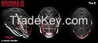 Custom Cascade R Lacrosse Helmet Matte Black with Red Cage