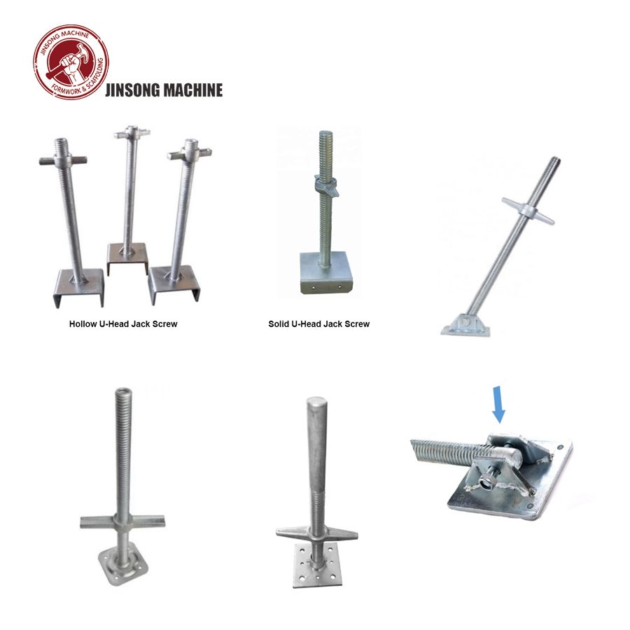 Galvanized Scaffolding Adjustable Formwork Screw Jack with U-Head