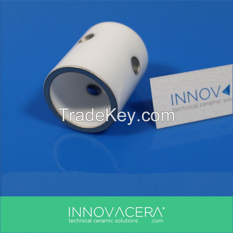 95% Alumina Metallized Ceramic Tubes/Rings/Sleeve For Vacuum Interrupters/Innovacera