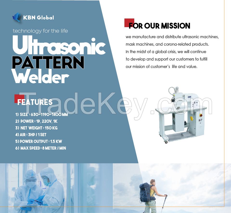 Ultrasonic pattern welding machine for PPE, Sportwear & various purpose