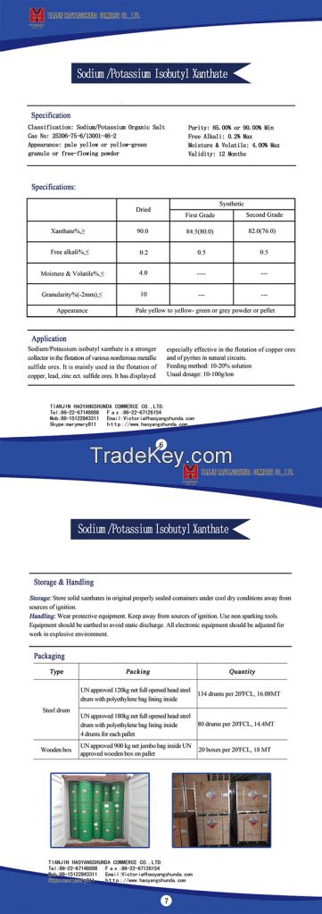 Sodium(Potassium) Isobutyl Xanthate