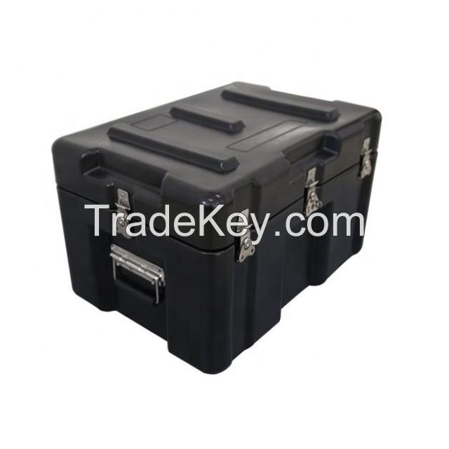 Black cheap stock plastic rotomolded tool storage box for transport/protective goods