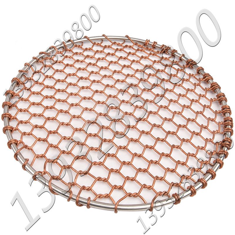 Copper wire square hole woven hex wire mesh round bbq grills