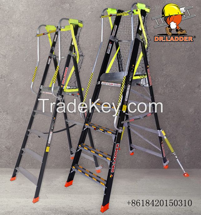 4 Steps Aluminum Ladder With Handle Tray