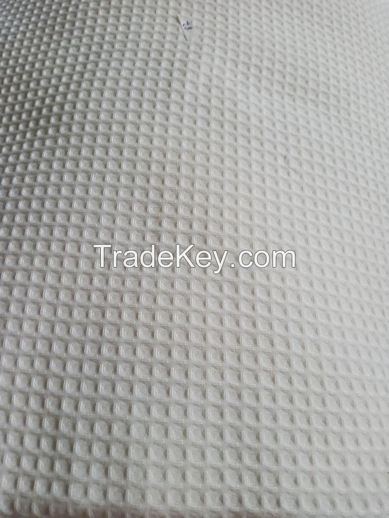 cotton waffle check fabric