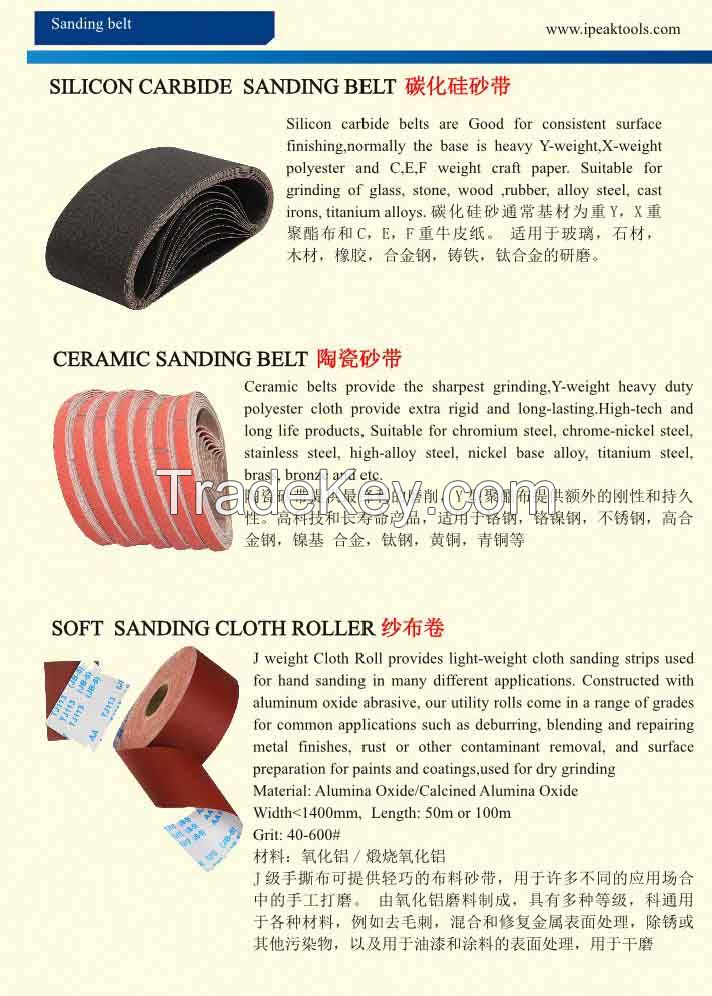 Abrasive X-weight sand cloth Belts