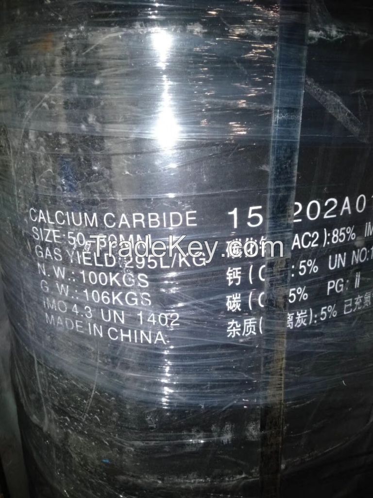 calcium carbide 295L/KG with 100kg/drum