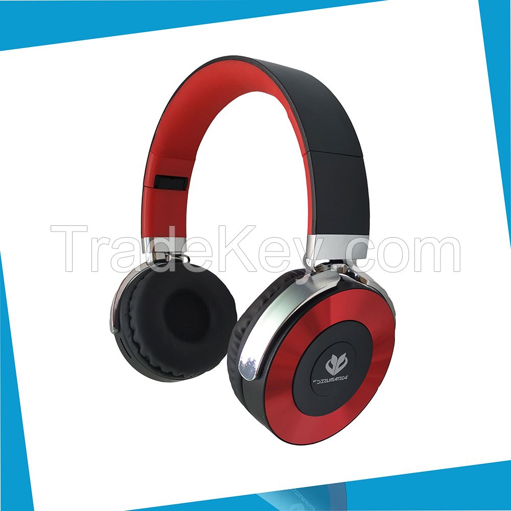 3 in 1 foldable metal plate FM bluetooth headset with TF card