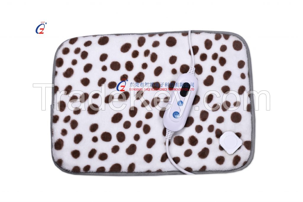 Heating pads with cosy fleece cover , 220-240v European heat pads, Zhiqi Electronics Moist heating pads
