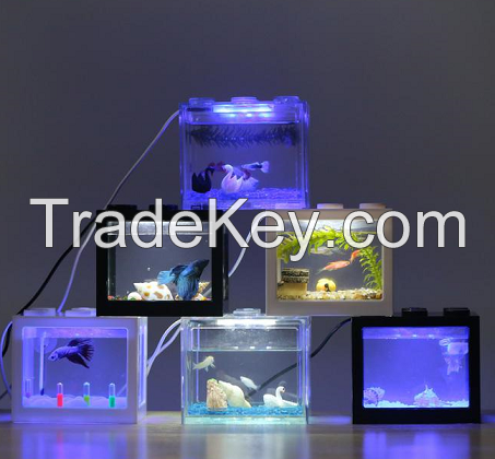 Sell Fish tank with led lighting at night