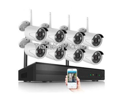 8CH CCTV Camera System 3MP Wireless WiFi IP Camera NVR Kit