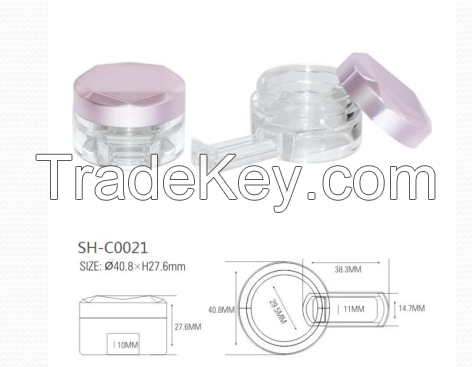 SH-C0021:PLSTIC JAR WITH ANGLE SHAPE, CONTAIN A DRAWER