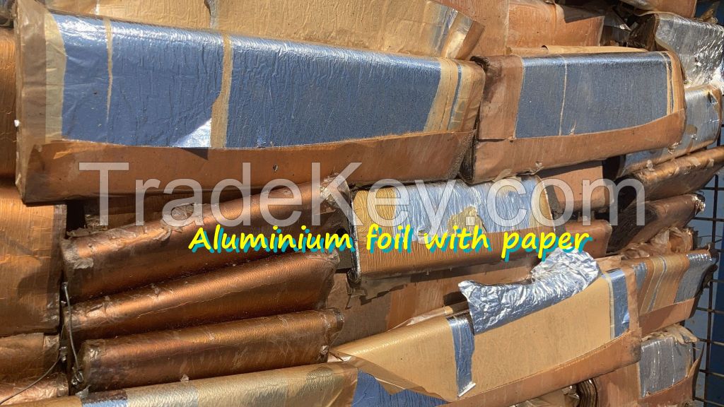 Aluminium foil with paper for sale