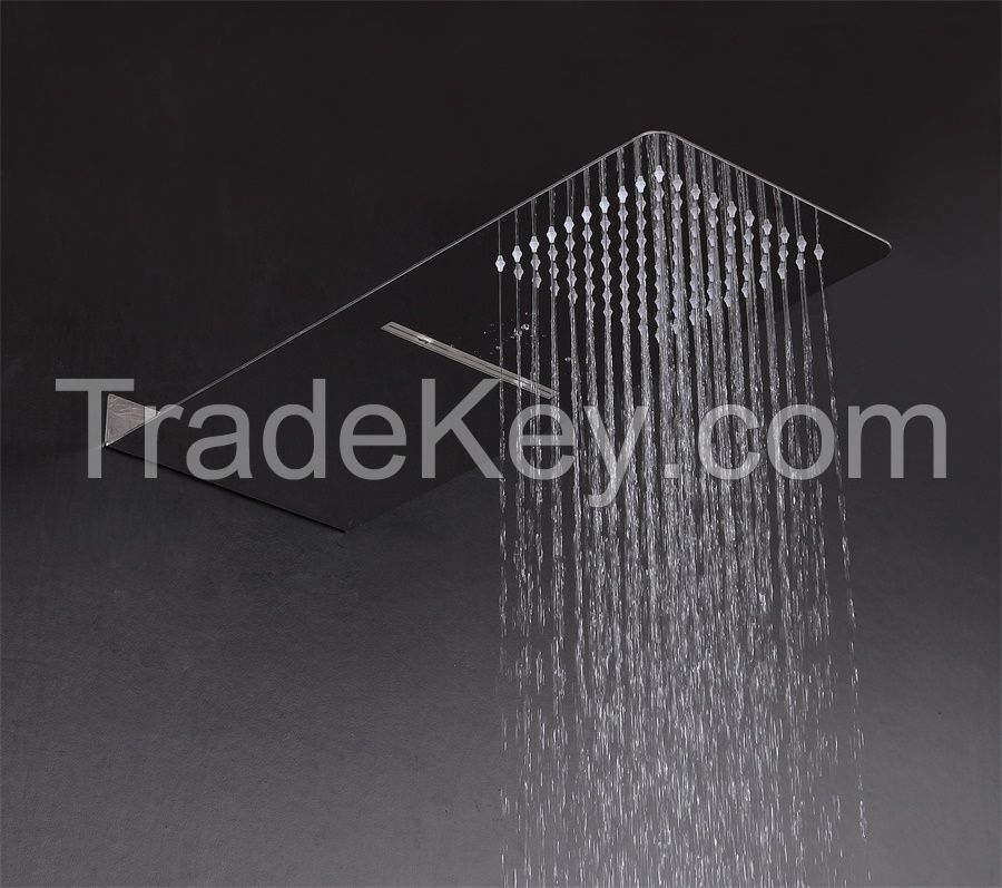 LED rain shower head stainless steel