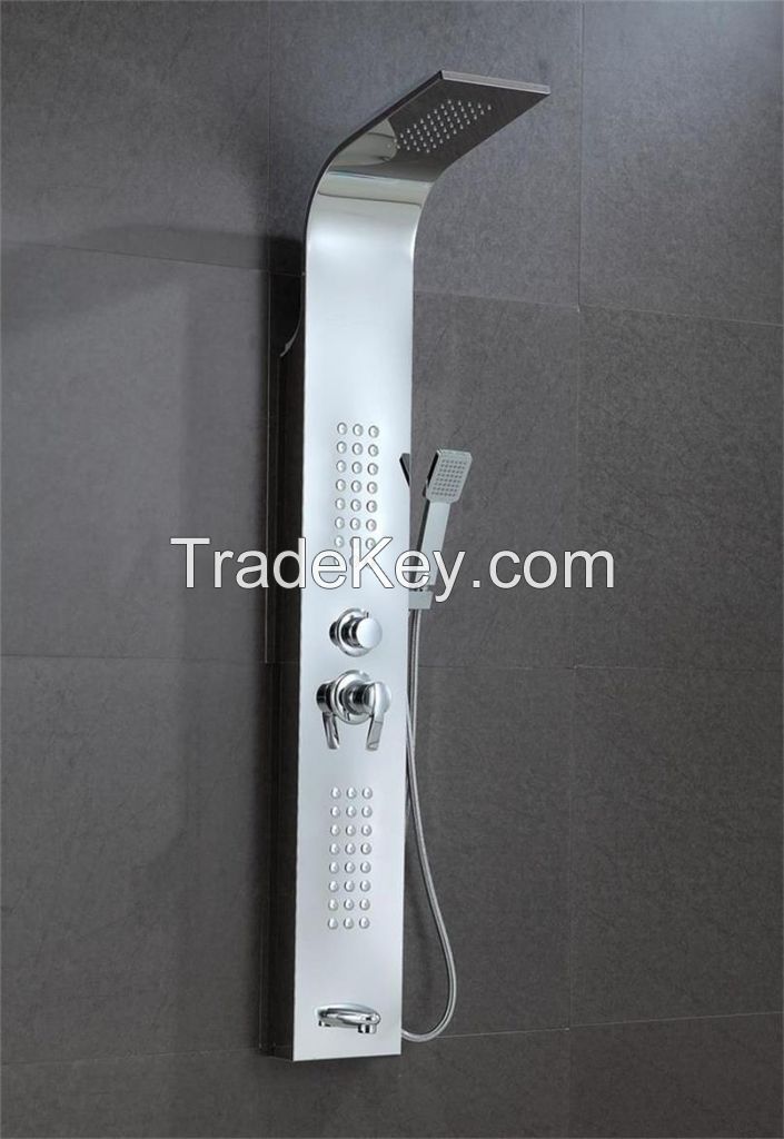 SUS304 shower panel four function waterfall rain side bathroom