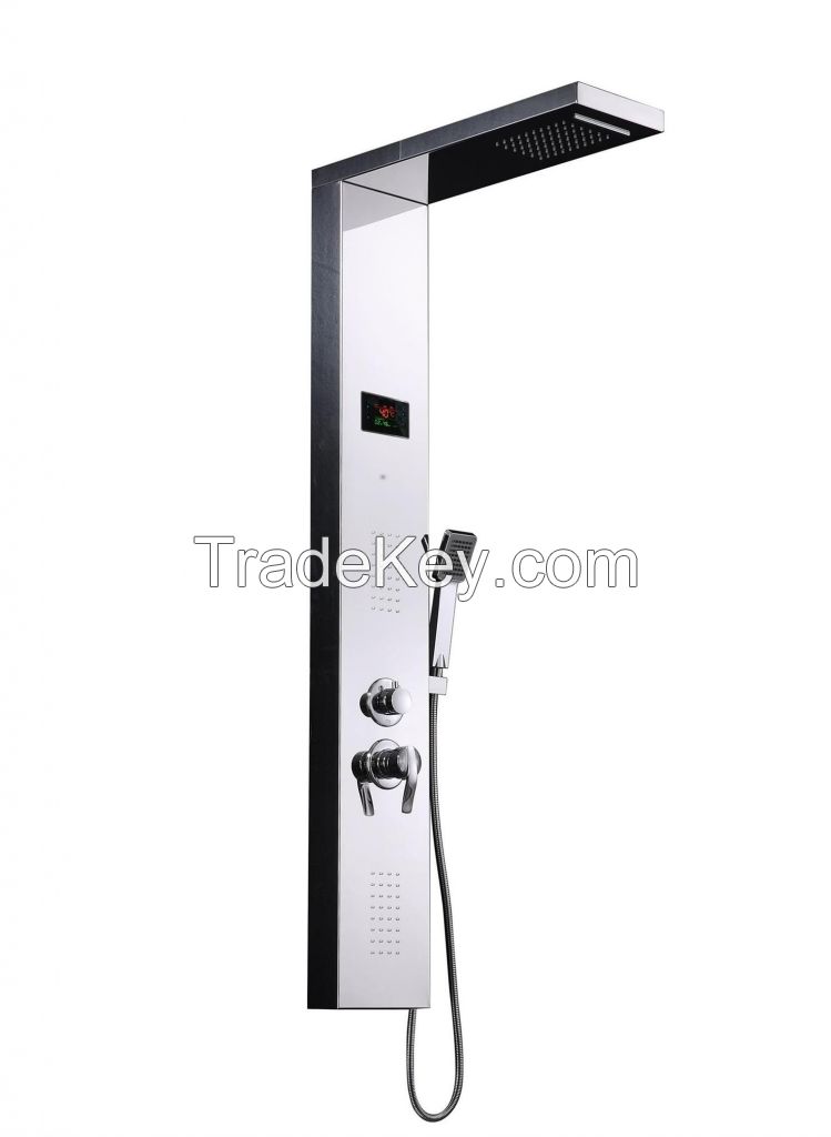shower panel SUS304 four function waterfall rain side shower room