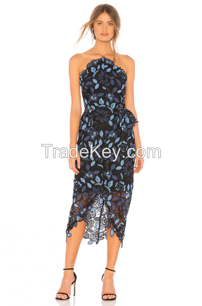 SS21# Sexy Women Summer Sleeveless Lace Mini Dresses Package Hip Short Dress Party Elegant