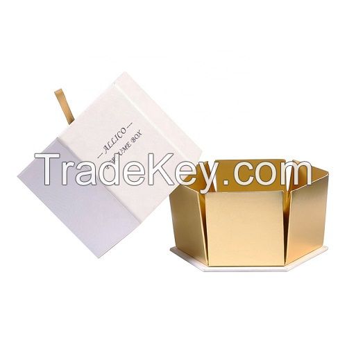 Wholesale Custom design handmade cardboard hexagon packaging paper box gift packing boxes for perfume