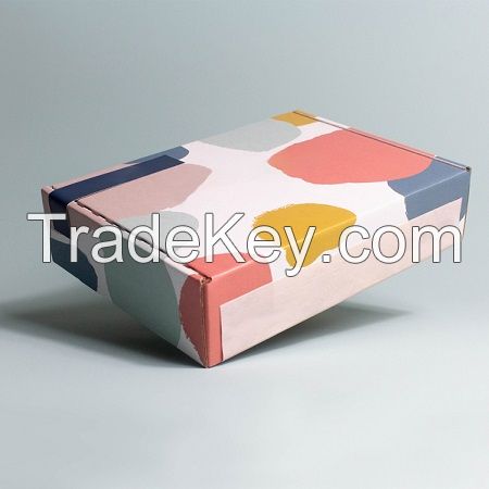 Wholesale custom printed unique corrugated shipping boxes cosmetic packaging mailer box for makeup
