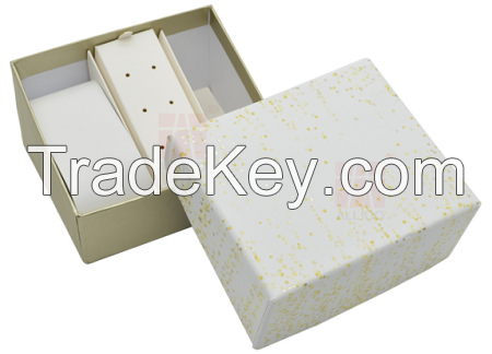 Custom Hot Stamping Sport Watch And Jewelry Packaging Boxes White Paper Lid And Base Box With Paper Insert