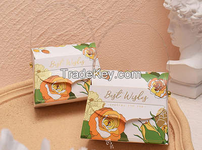 Assorted Cookies Candy Snacks Gift Box Bag Sweet Wedding Chocolate Paper Packaging Bag
