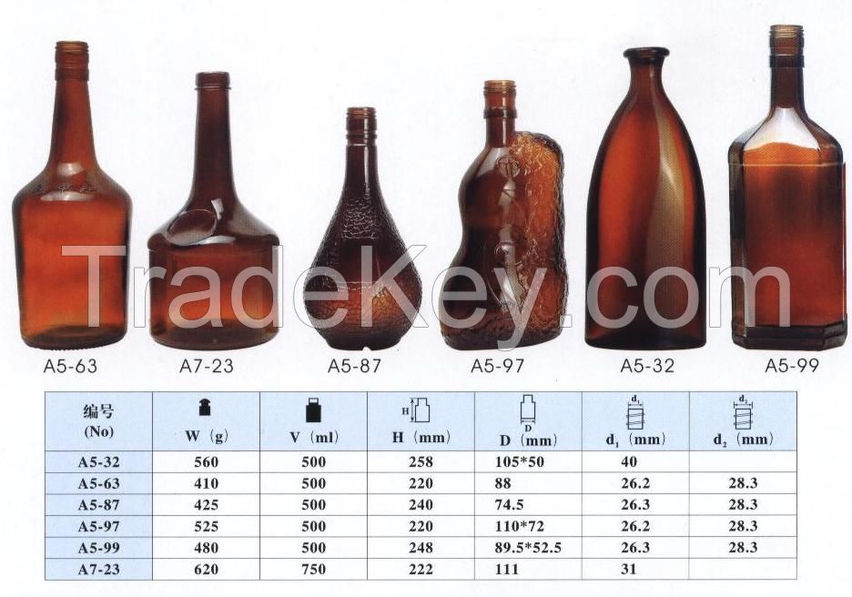 amber glass bottles