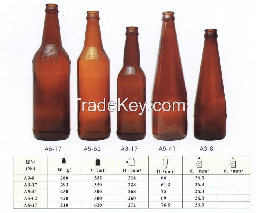 amber glass bottles