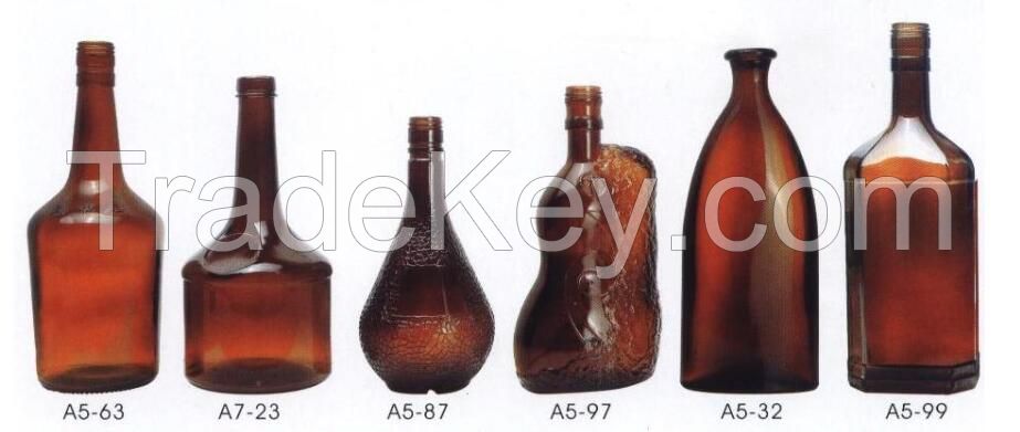 amber glass bottles
