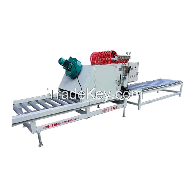 High efficiency multi burning torches environmental dust collector marble granite flaming machine