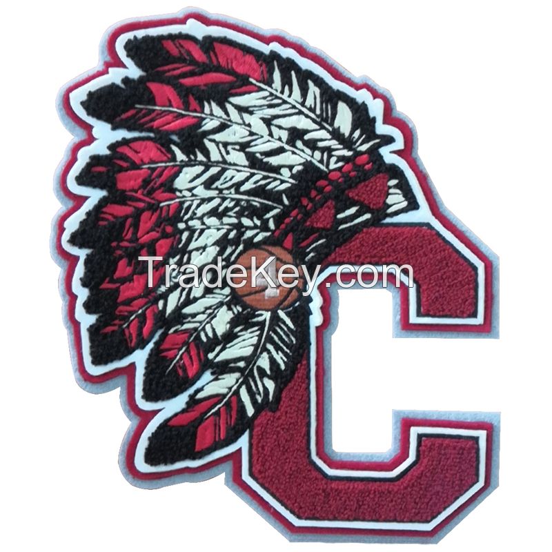 CNL093 chenille badges, chenille patches logo, chenille emblems, chenille crests