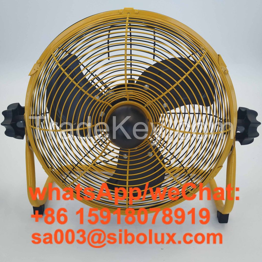 Sibolux 12inch VENTILADOR DE SUELO rechargeable outdoor floor fan with adapt and battery