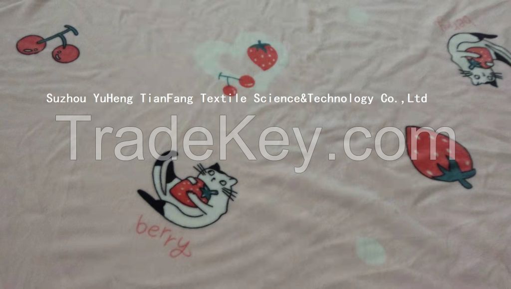 China manufacture soft handfeel super soft fleece customed print baby fleece for blanket/garment/hometxtile/upholstery