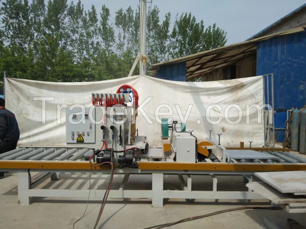 Automatic flaming granite slab machine