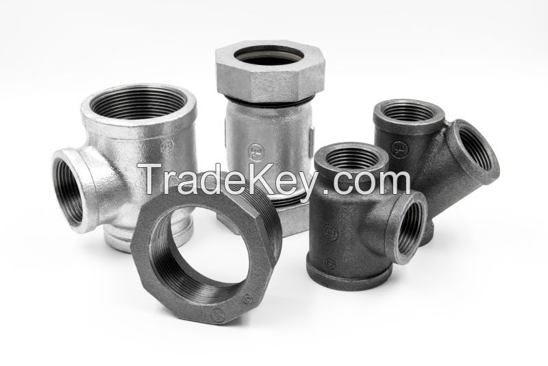 Manufacture /wholesaler  high quality BS standard malleable iron casting pipe fittings threaded