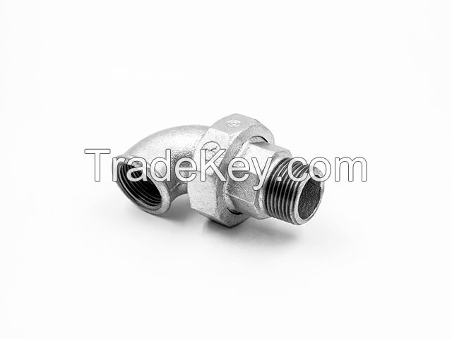 MI /GI Hardware malleable iron  pipe fittings male and female union elbows