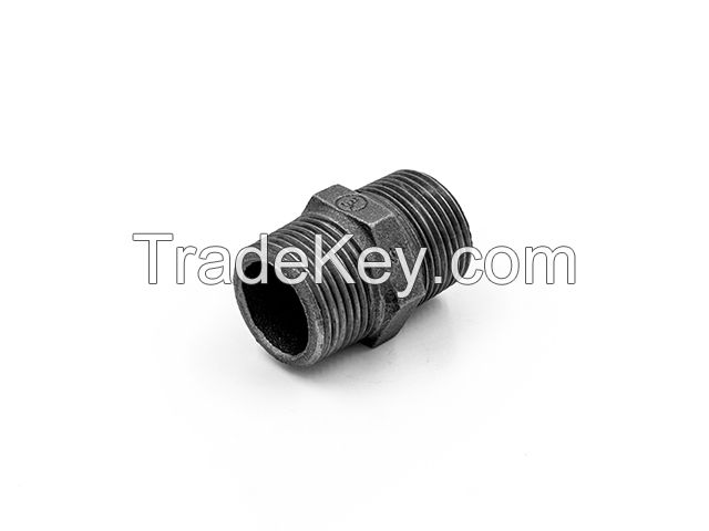 Black malleable iron cast pipe fittings reducing  hexagon nipples