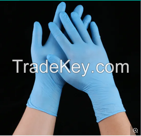 Surgical Gloves China Factory Top Standard En374 Powder Free Blue Color Nitrile Handy Exam Gloves